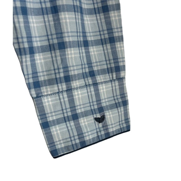 Petite Plume Women’s Size Large Plaid Tartan Seafarer Button Up Pajama Shirt Top - Picture 4 of 7